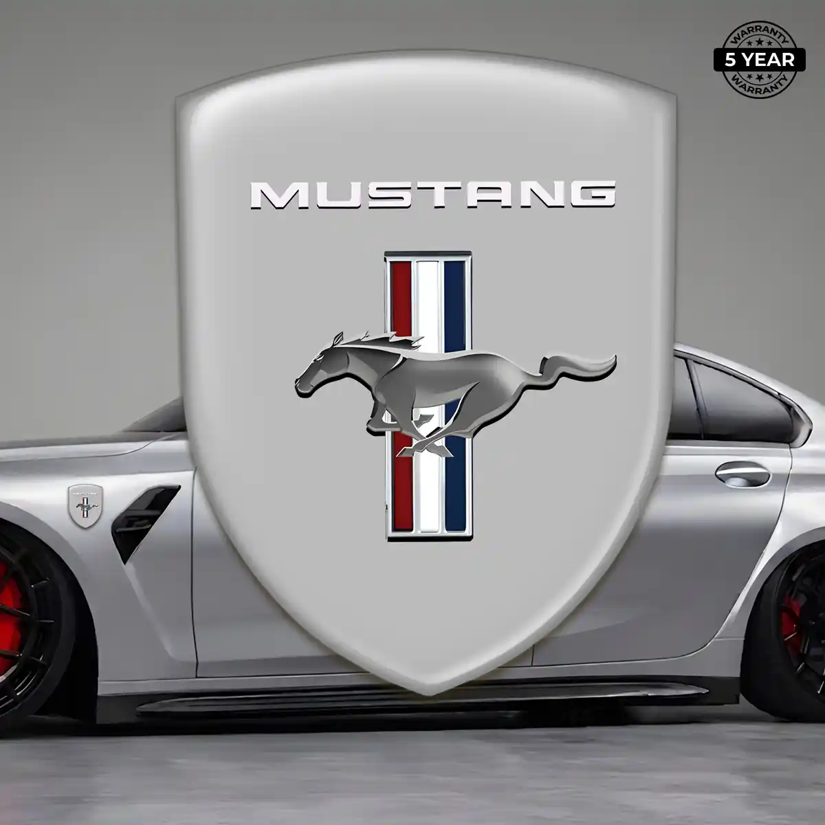 Ford Mustang Domed Car Sticker Elite Finish
