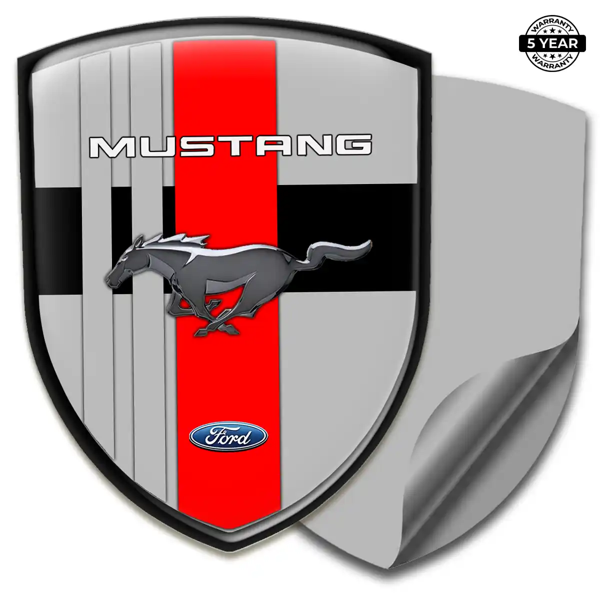 Ford Mustang Domed Car Sticker Sleek Style