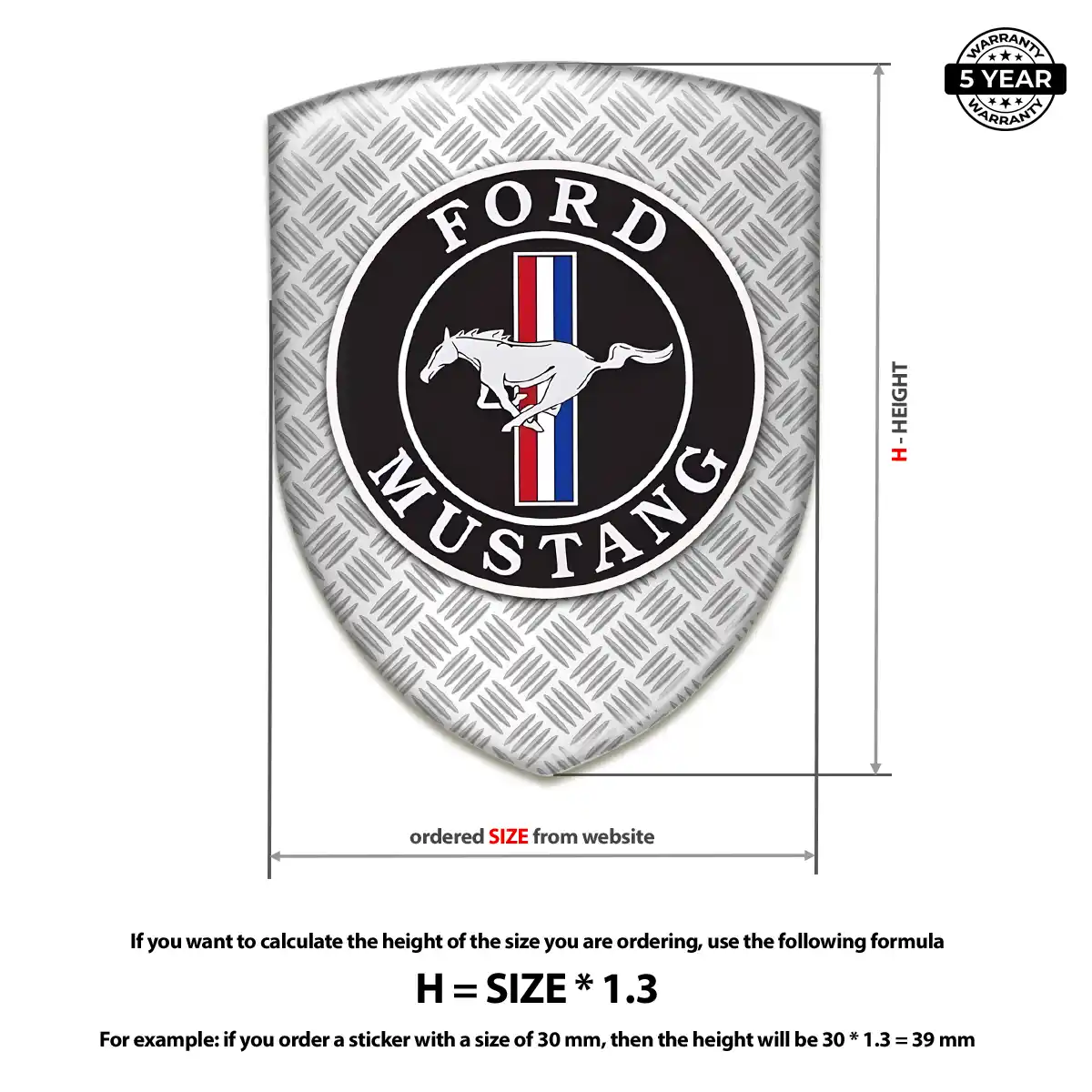 Ford Mustang Domed Emblem Refined Design