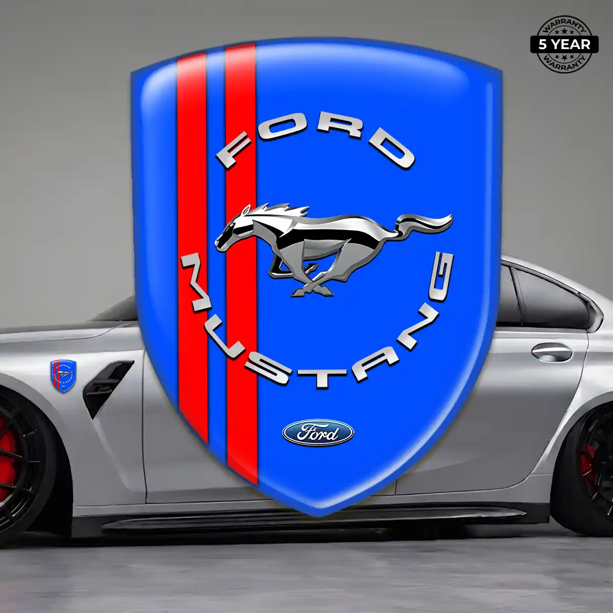Ford Mustang Domed Emblem Sleek Style