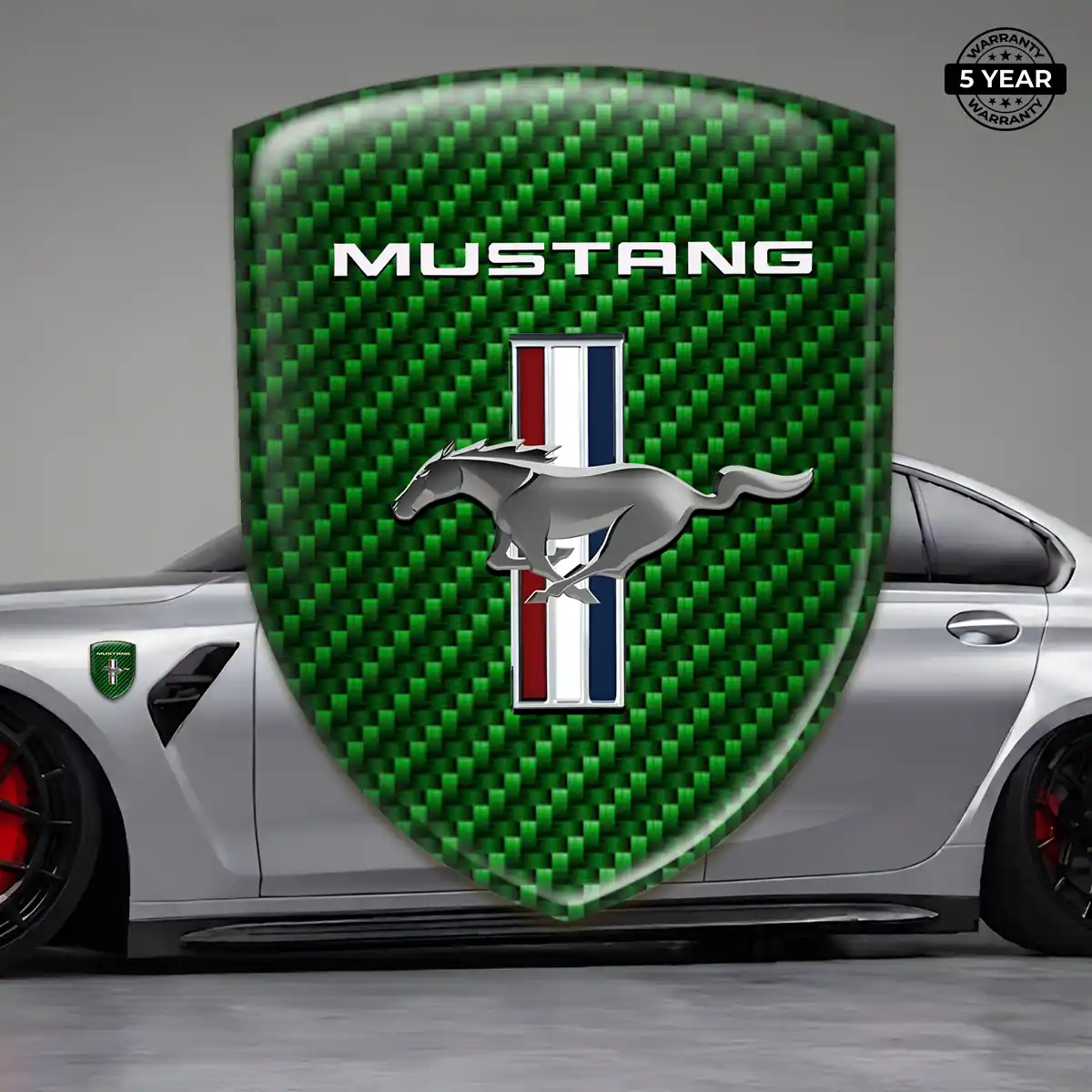 Ford Mustang Domed Logo Sticker Elite Finish