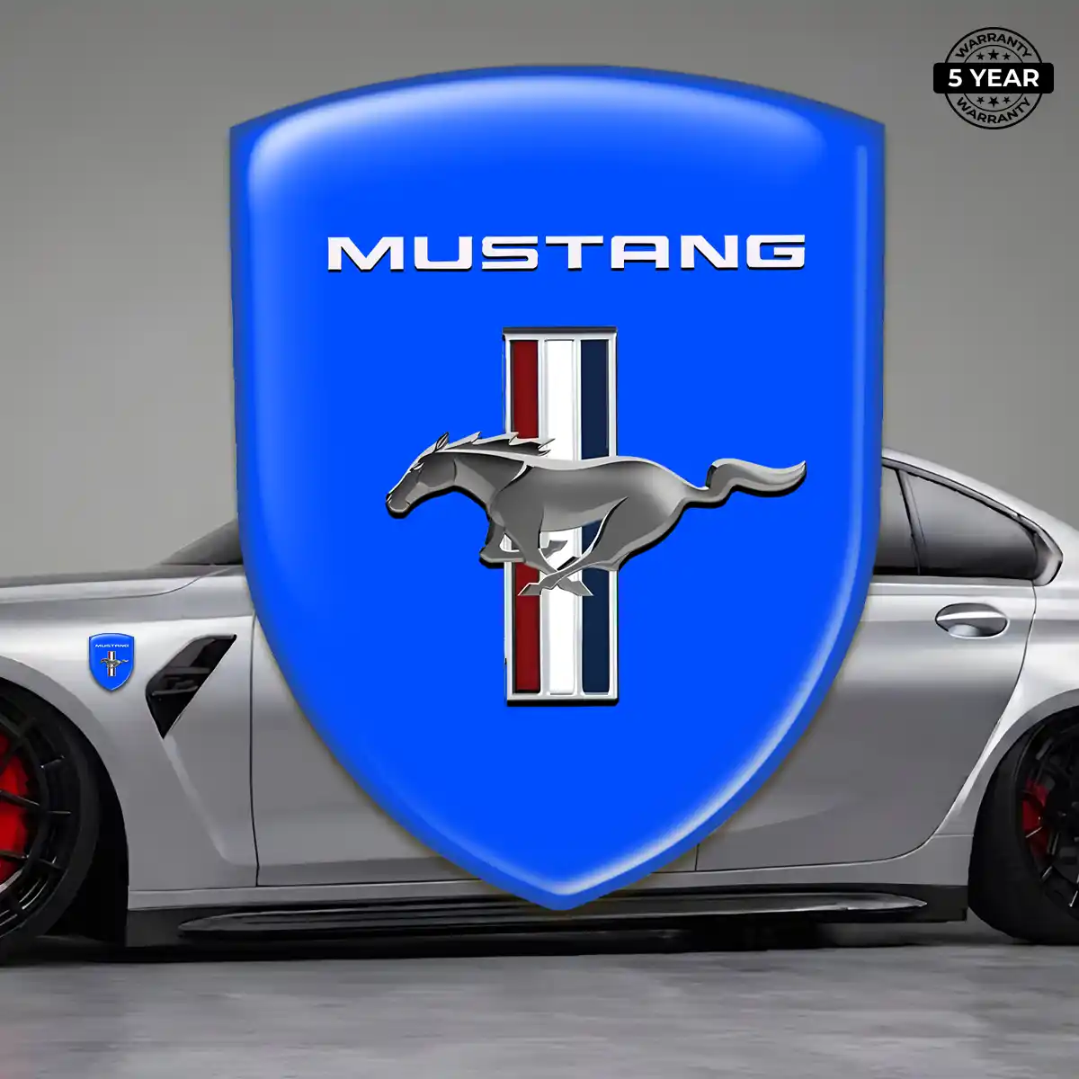 Ford Mustang Domed Logo Sticker Refined Design
