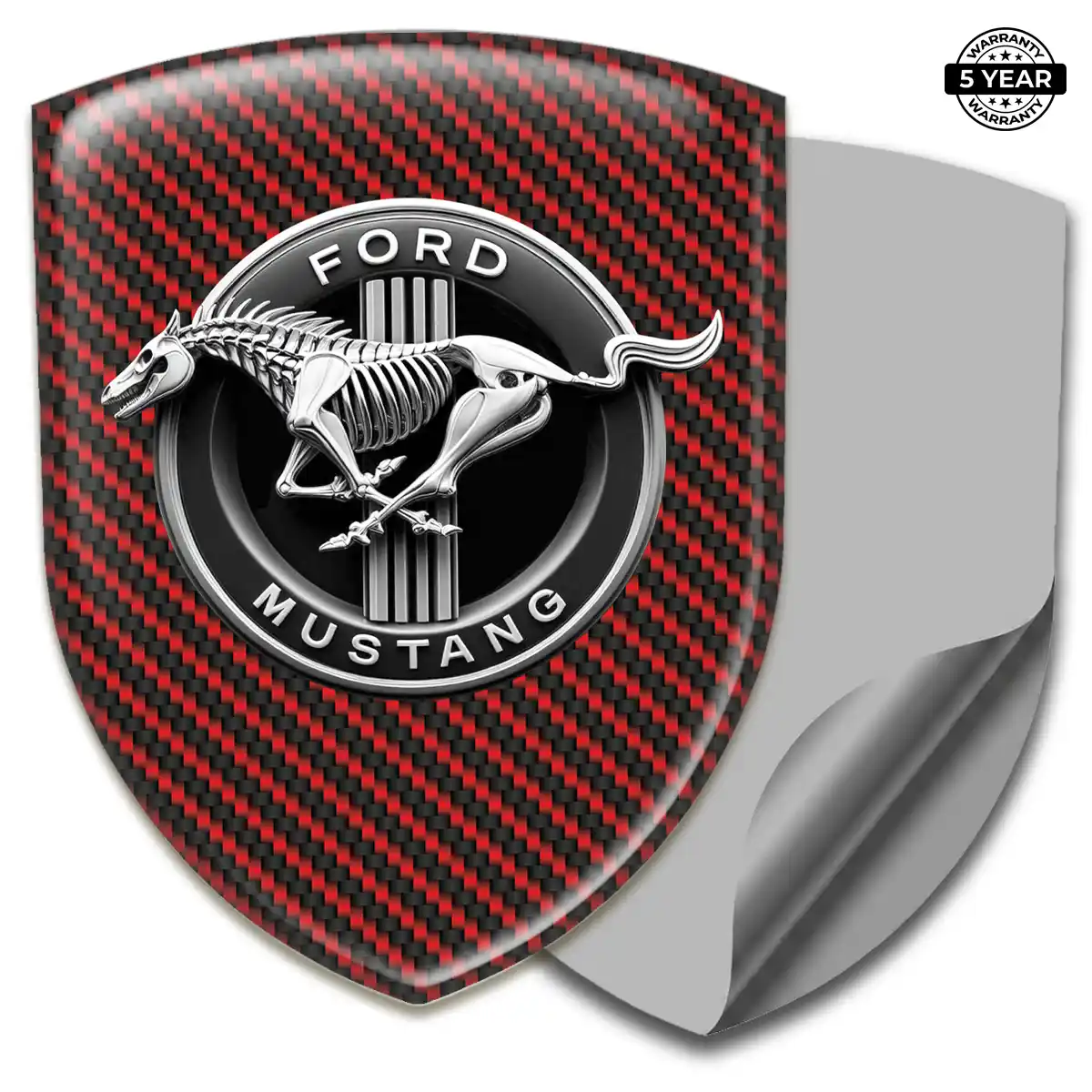 Ford Mustang Domed Logo Sticker Sleek Style