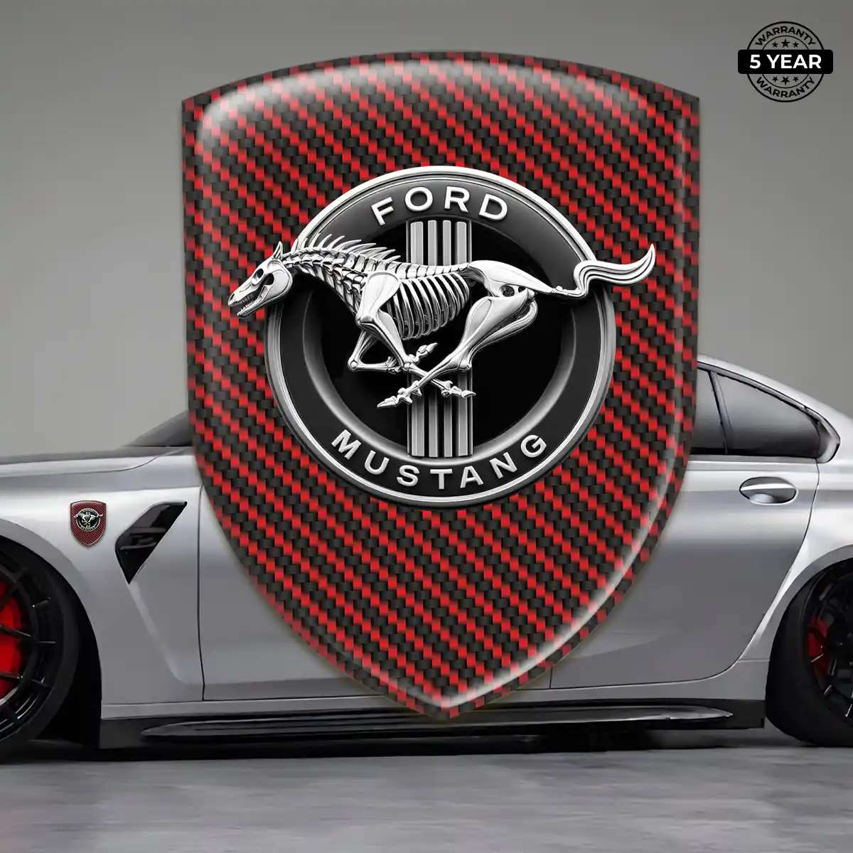 Ford Mustang Domed Logo Sticker Sleek Style