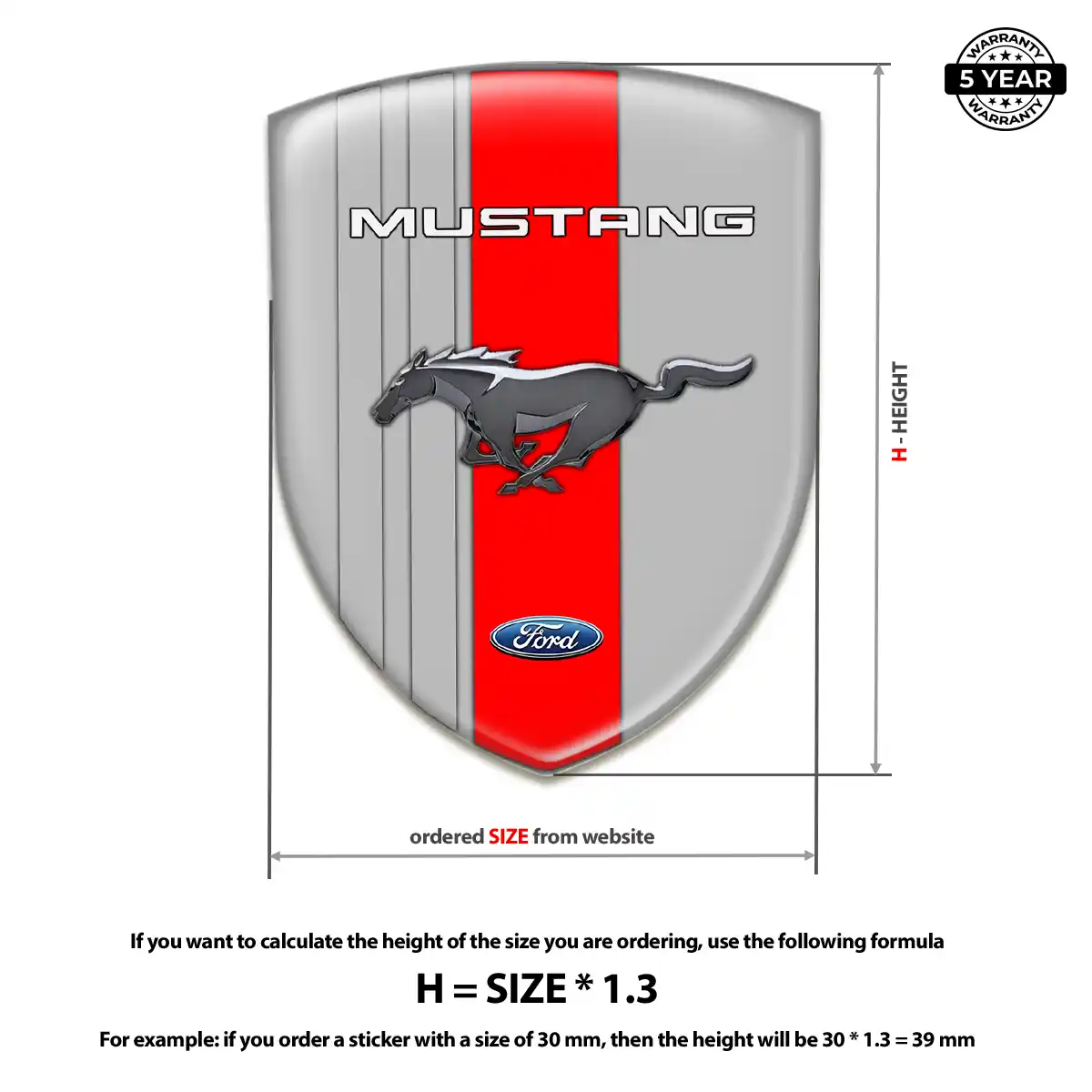 Ford Mustang Emblem Badge Sleek Style
