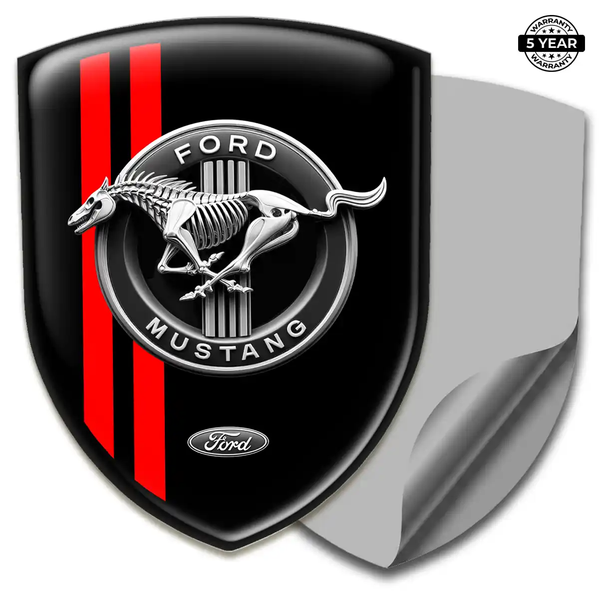 Ford Mustang Emblem Crest Refined Design