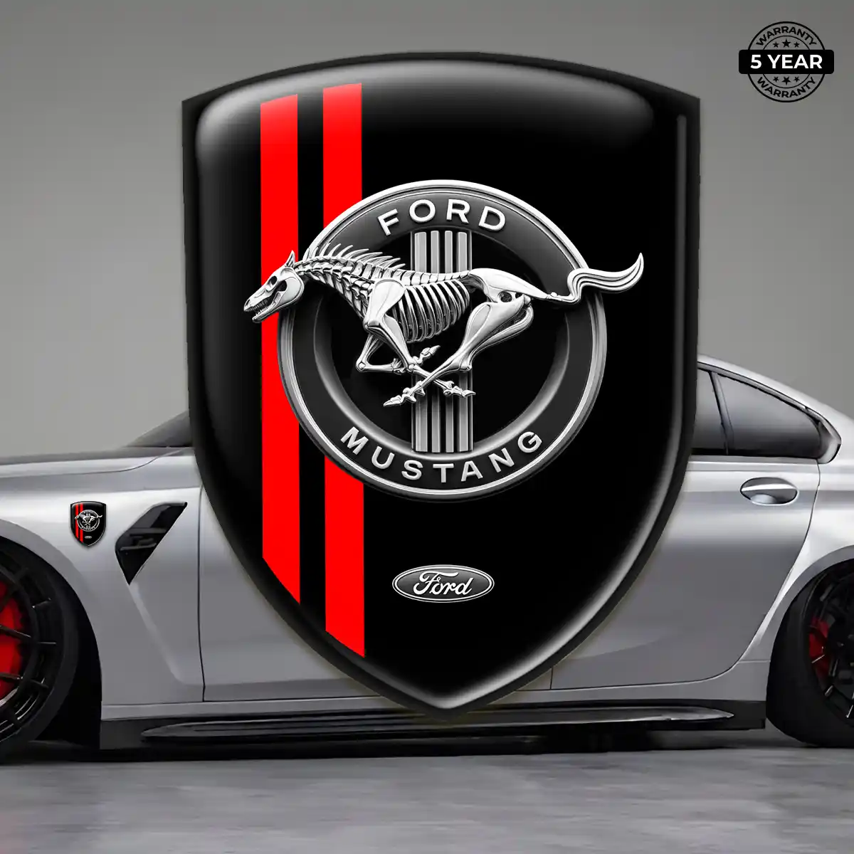 Ford Mustang Emblem Crest Refined Design