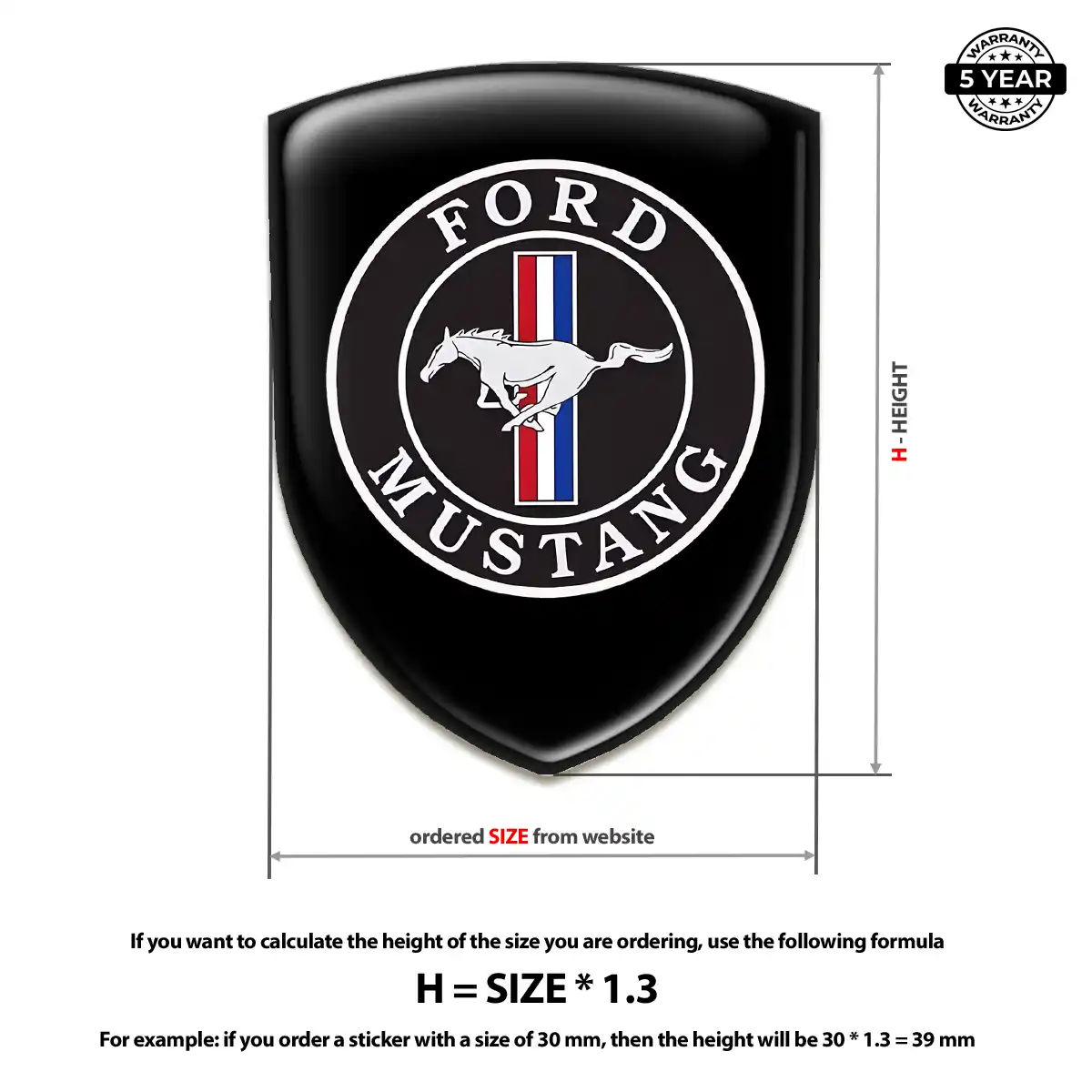 Ford Mustang Emblem Crest Sleek Style