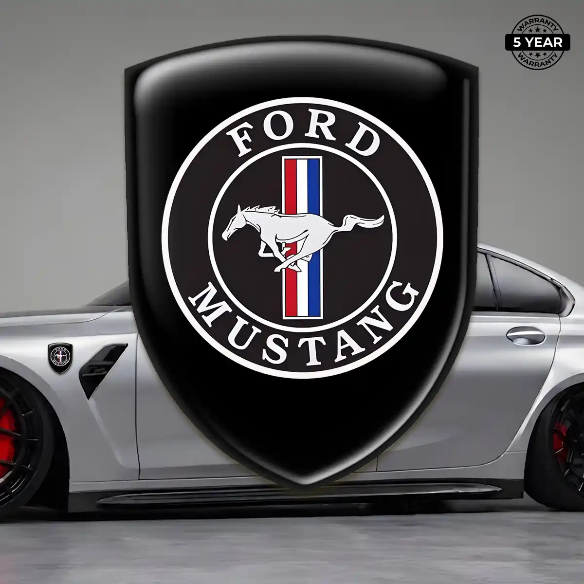 Ford Mustang Emblem Crest Sleek Style