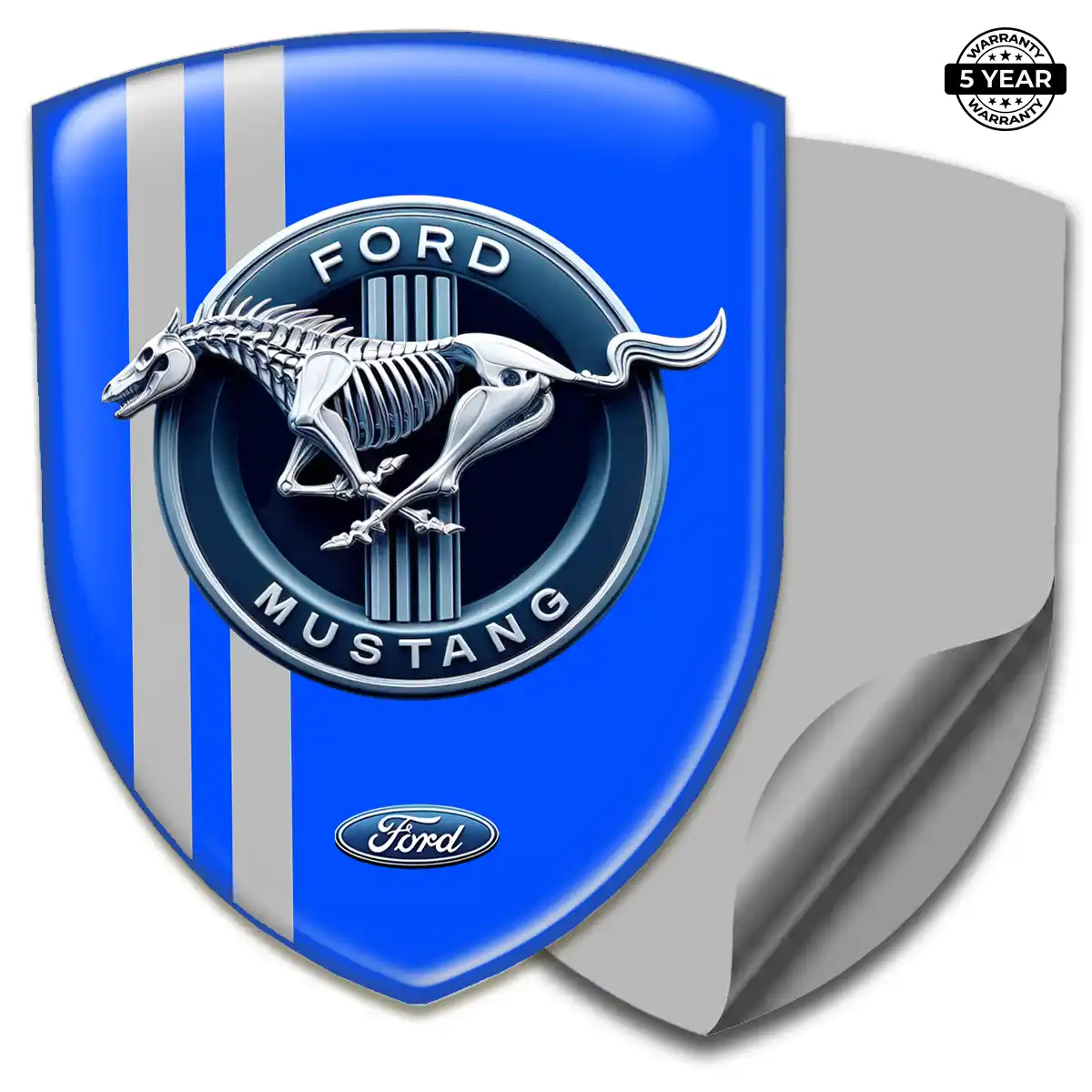 Ford Mustang Emblem Domed Badge Elite Finish