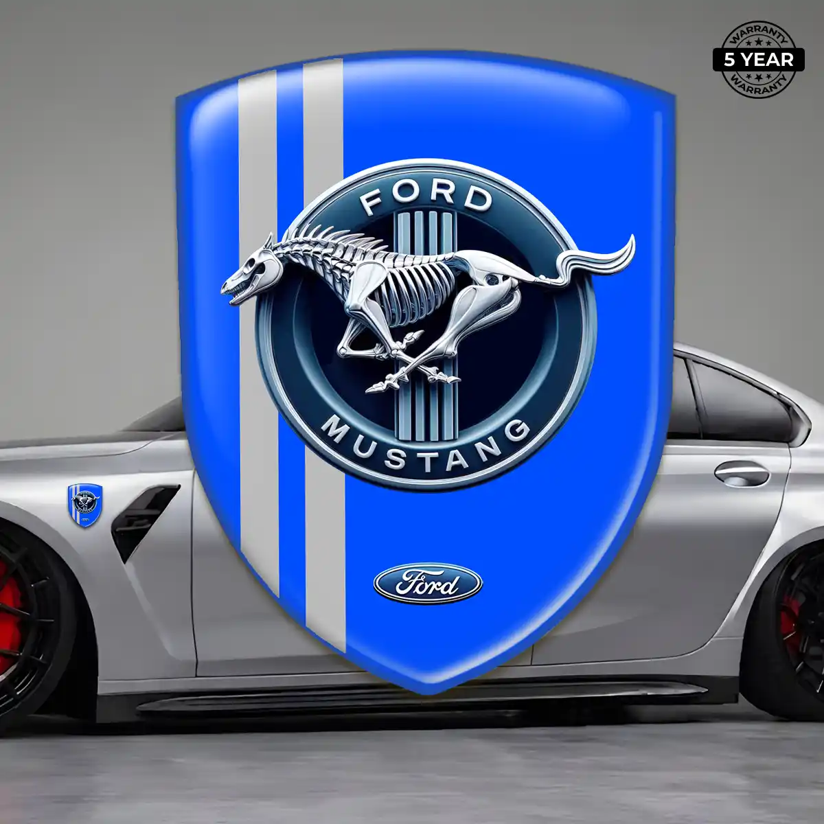 Ford Mustang Emblem Domed Badge Elite Finish