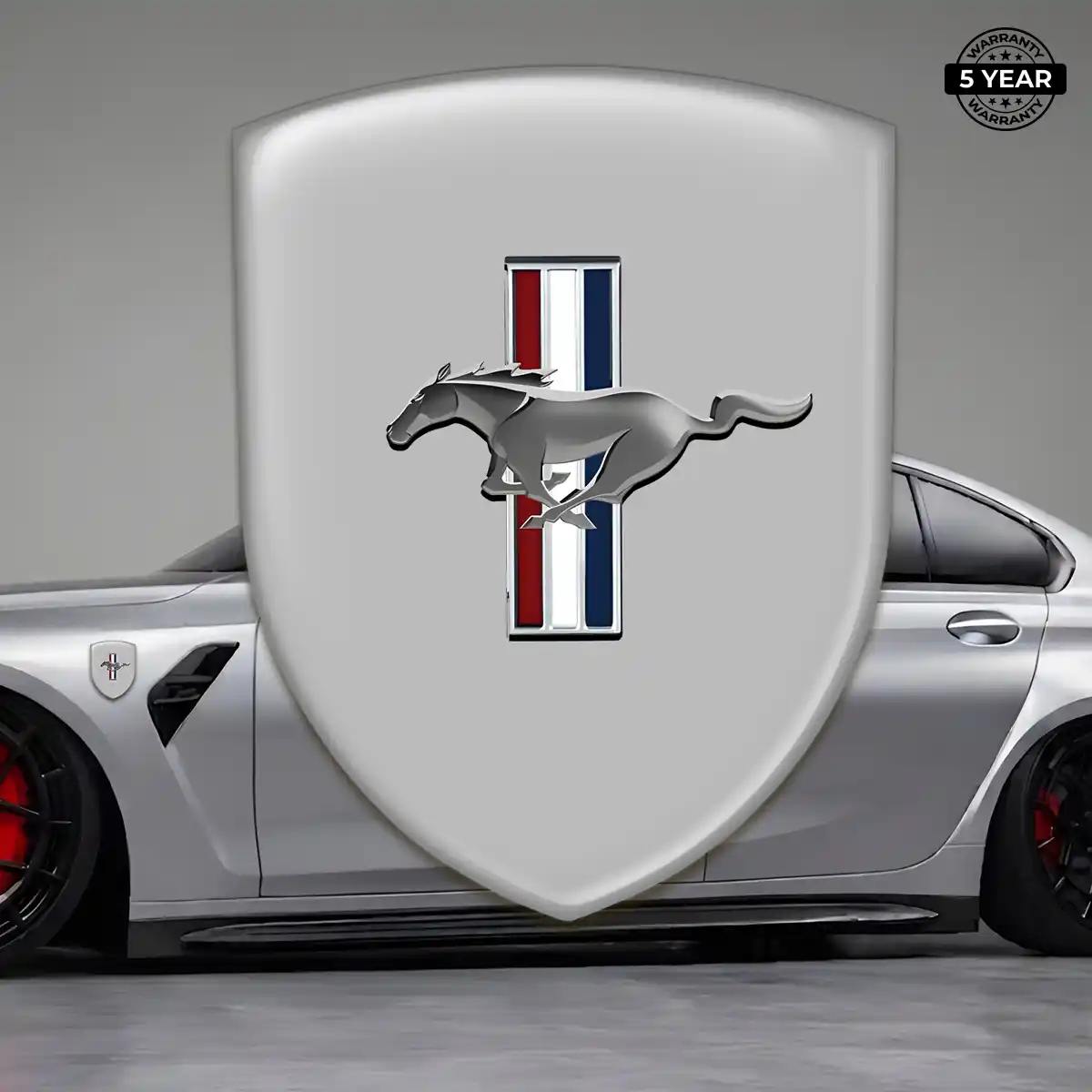 Ford Mustang Emblem Domed Badge Refined Design