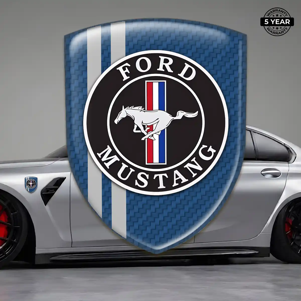 Ford Mustang Emblem Domed Badge Sleek Style