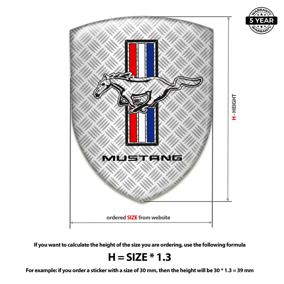 Ford Mustang Emblem Logo Badge Refined Design