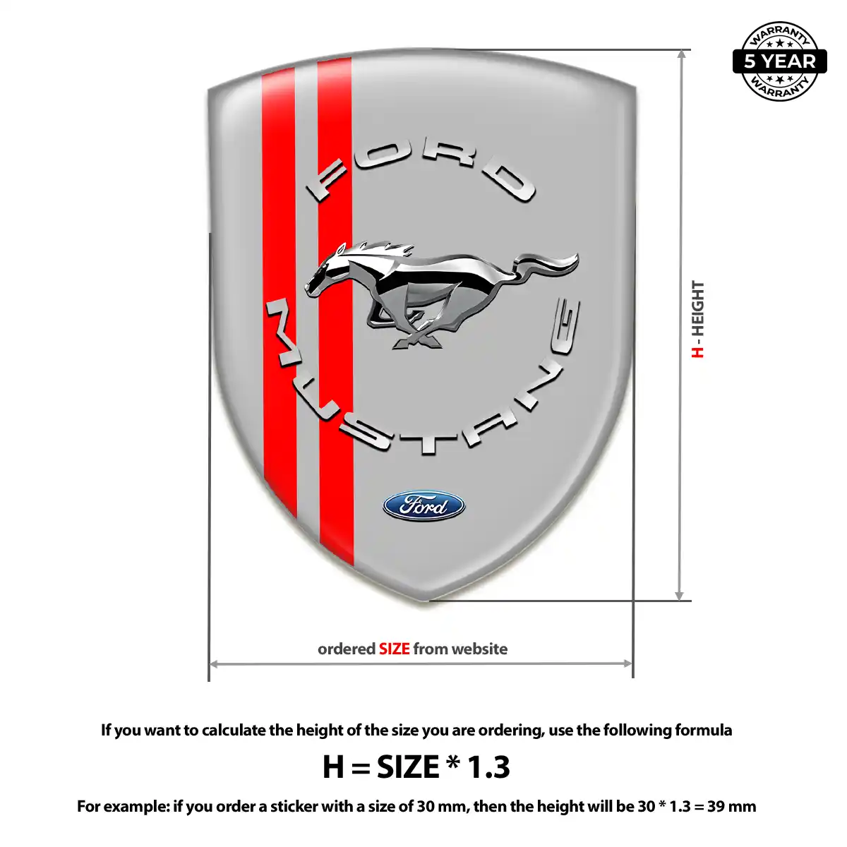 Ford Mustang Emblem Logo Badge Sleek Style