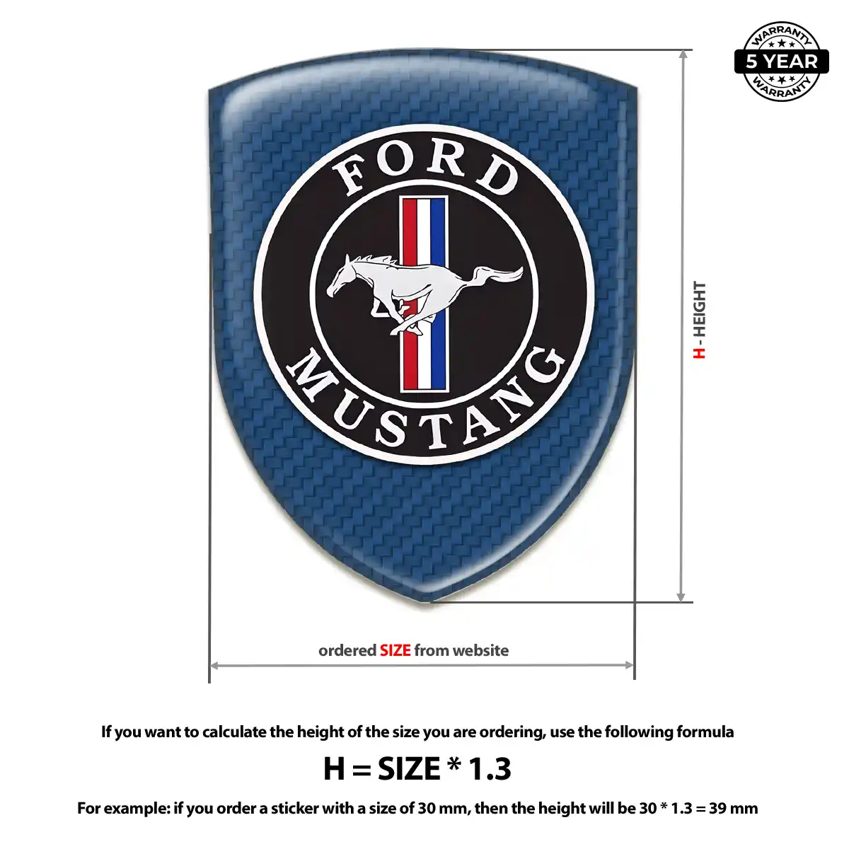 Ford Mustang Emblem Logo Elite Finish