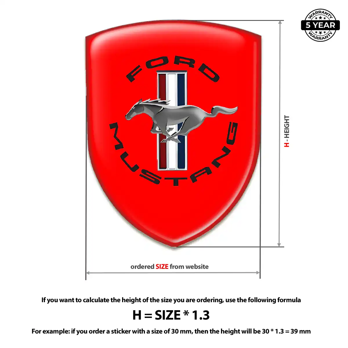 Ford Mustang Emblem Shield Elite Finish