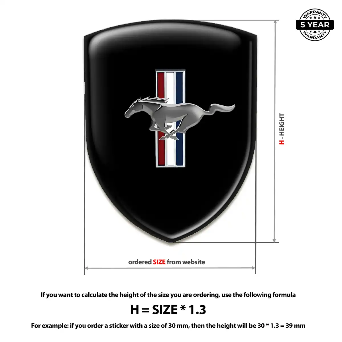 Ford Mustang Emblem Shield Refined Design