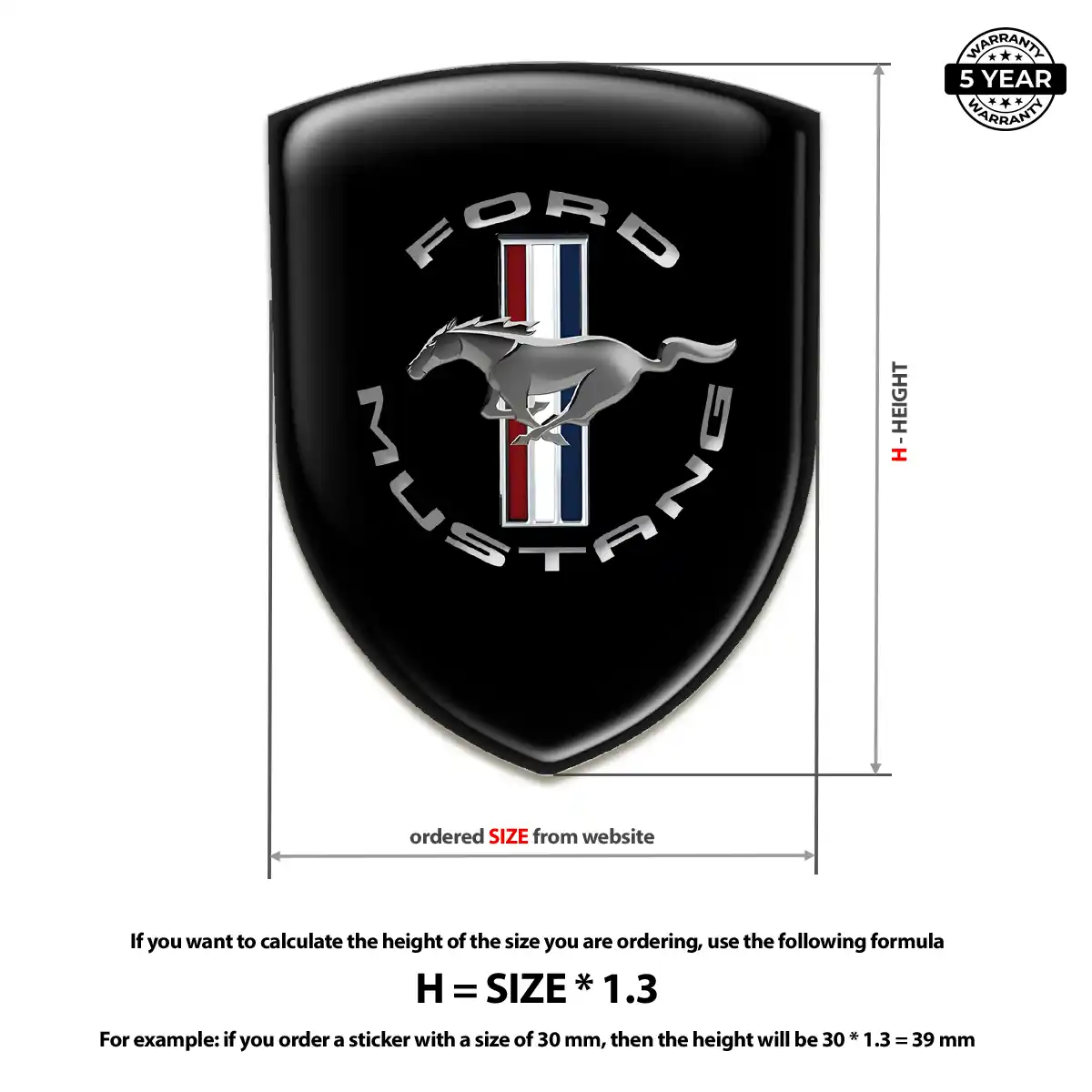 Ford Mustang Emblem Shield Sleek Style