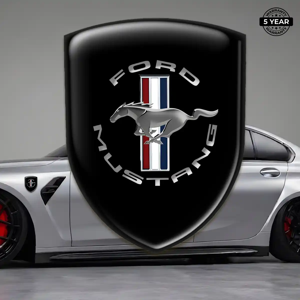 Ford Mustang Emblem Shield Sleek Style