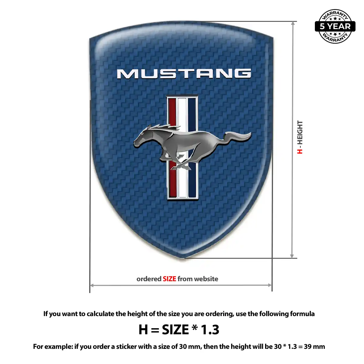 Ford Mustang Emblem Silicone Elite Finish