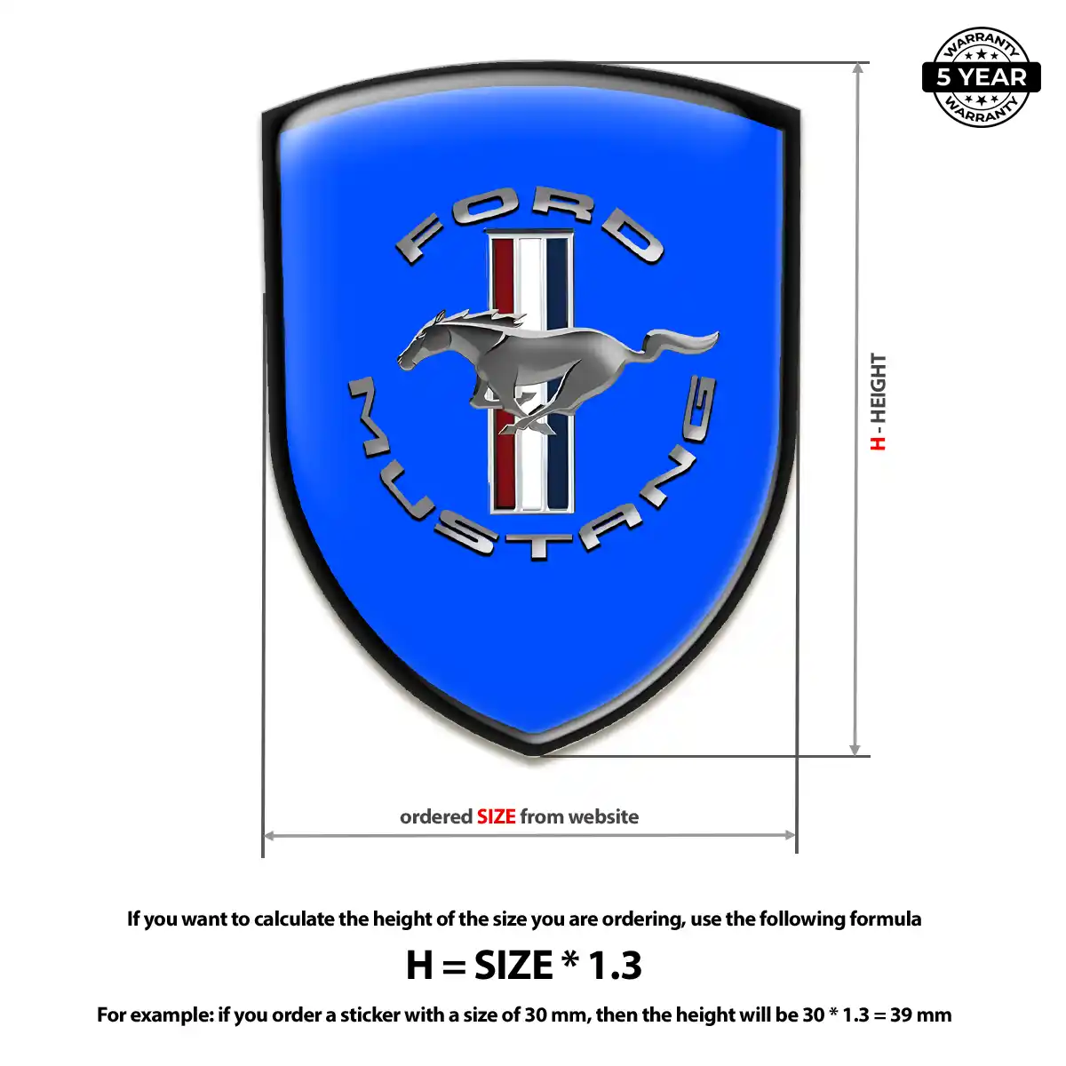 Ford Mustang Emblem Silicone Refined Design