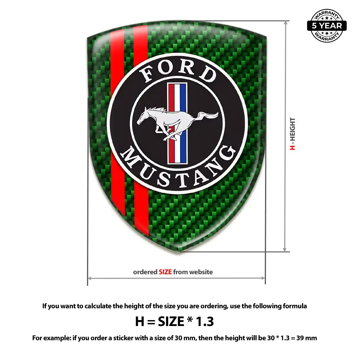 Ford Mustang Emblem Silicone Sleek Style