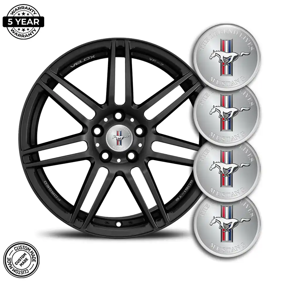 Ford Mustang Emblem Wheel Center Caps Premium Quality