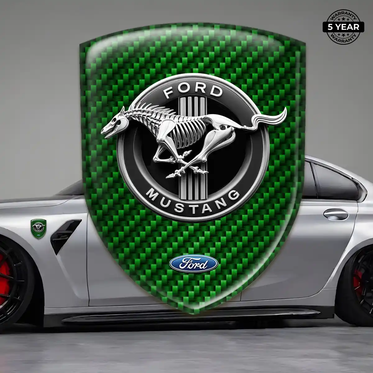 Ford Mustang Epoxy Domed Sticker Refined Design