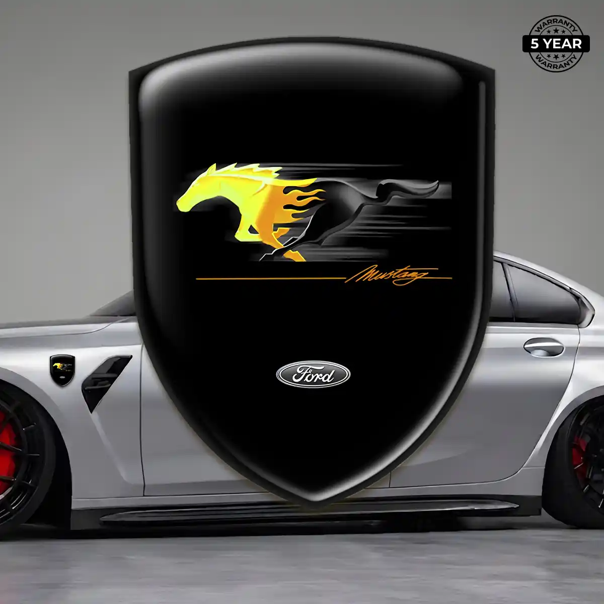 Ford Mustang Epoxy Domed Sticker Sleek Style