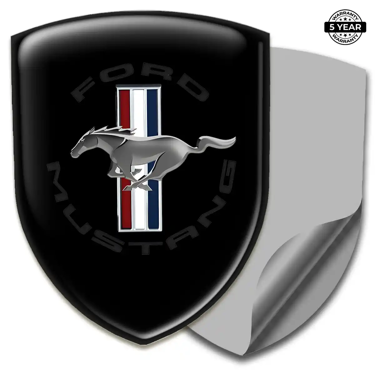 Ford Mustang Gel Badge Sticker Elite Finish