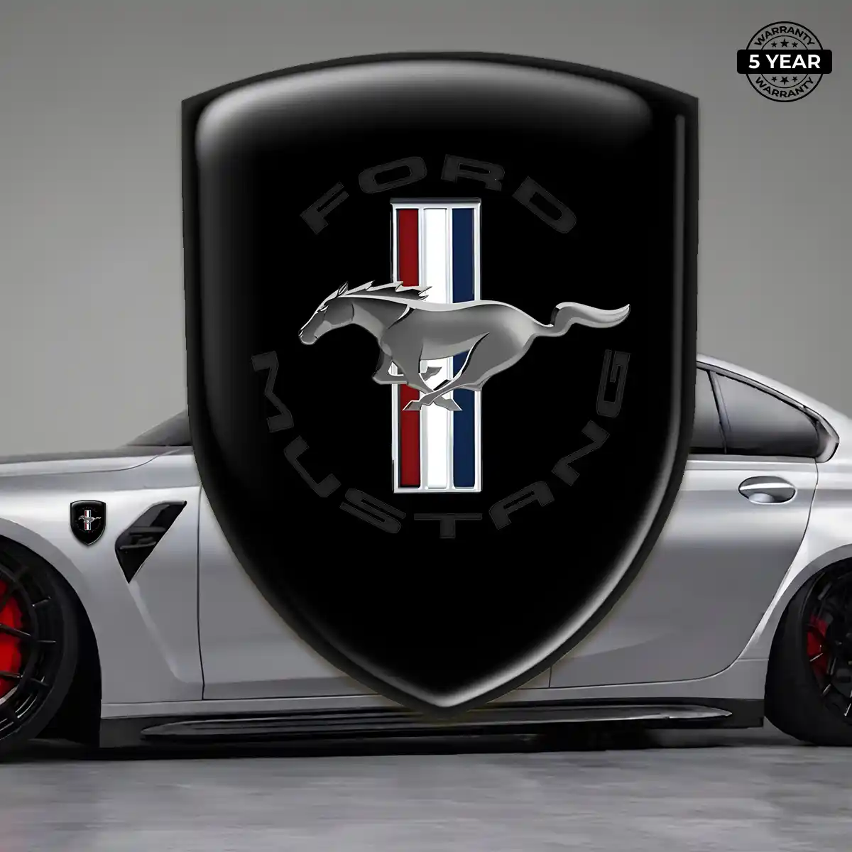 Ford Mustang Gel Badge Sticker Elite Finish
