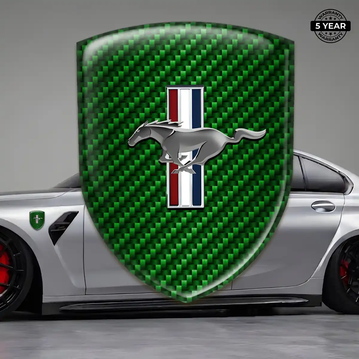 Ford Mustang Gel Badge Sticker Refined Design