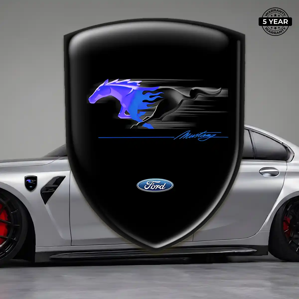 Ford Mustang Gel Emblem Sticker Sleek Style
