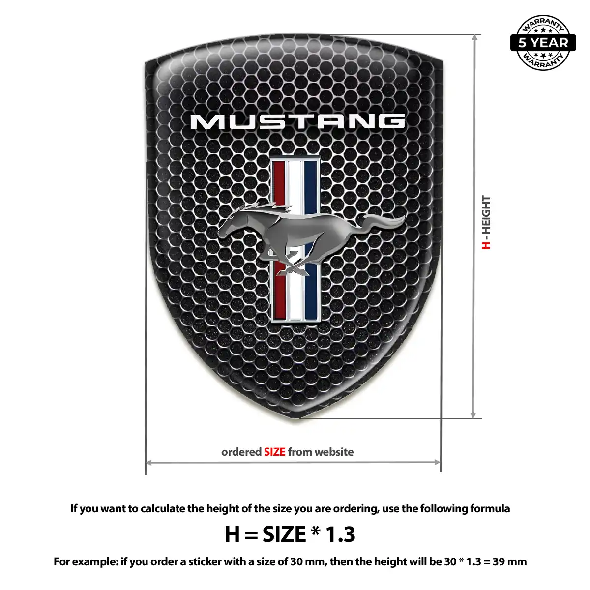Ford Mustang Logo Badge Elite Finish