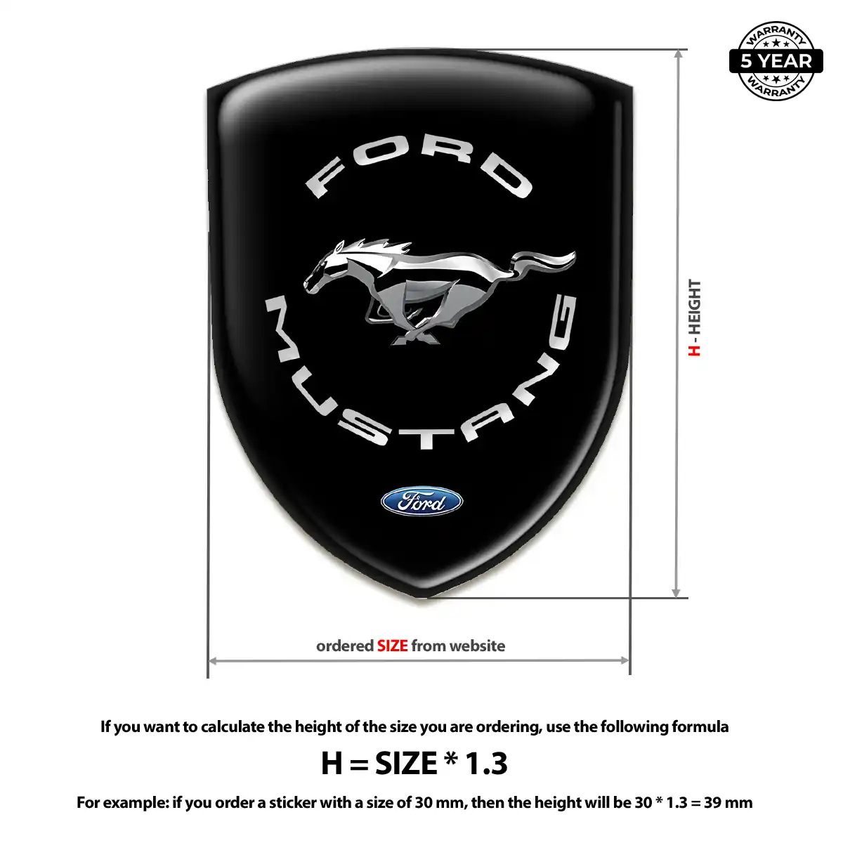 Ford Mustang Logo Badge Refined Design