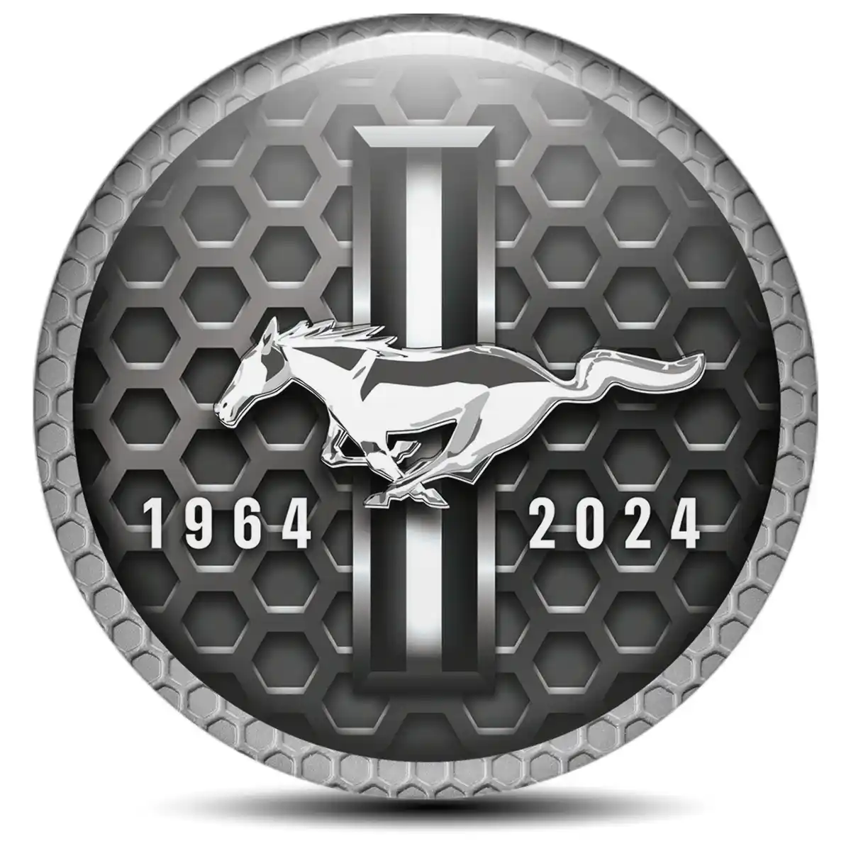 Ford Mustang Logo Silicone Badge Premium Quality