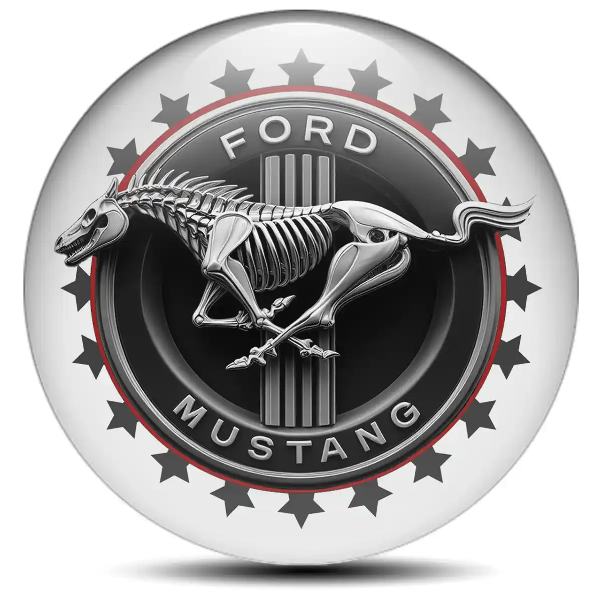 Ford Mustang Logo Silicone Emblem High Quality
