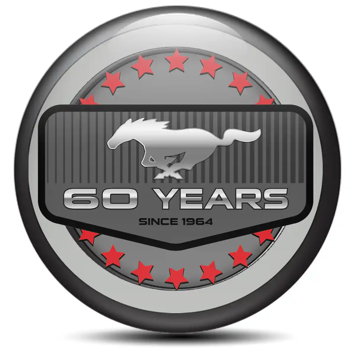 Ford Mustang Logo Silicone Emblem Self-Adhesive High Quality
