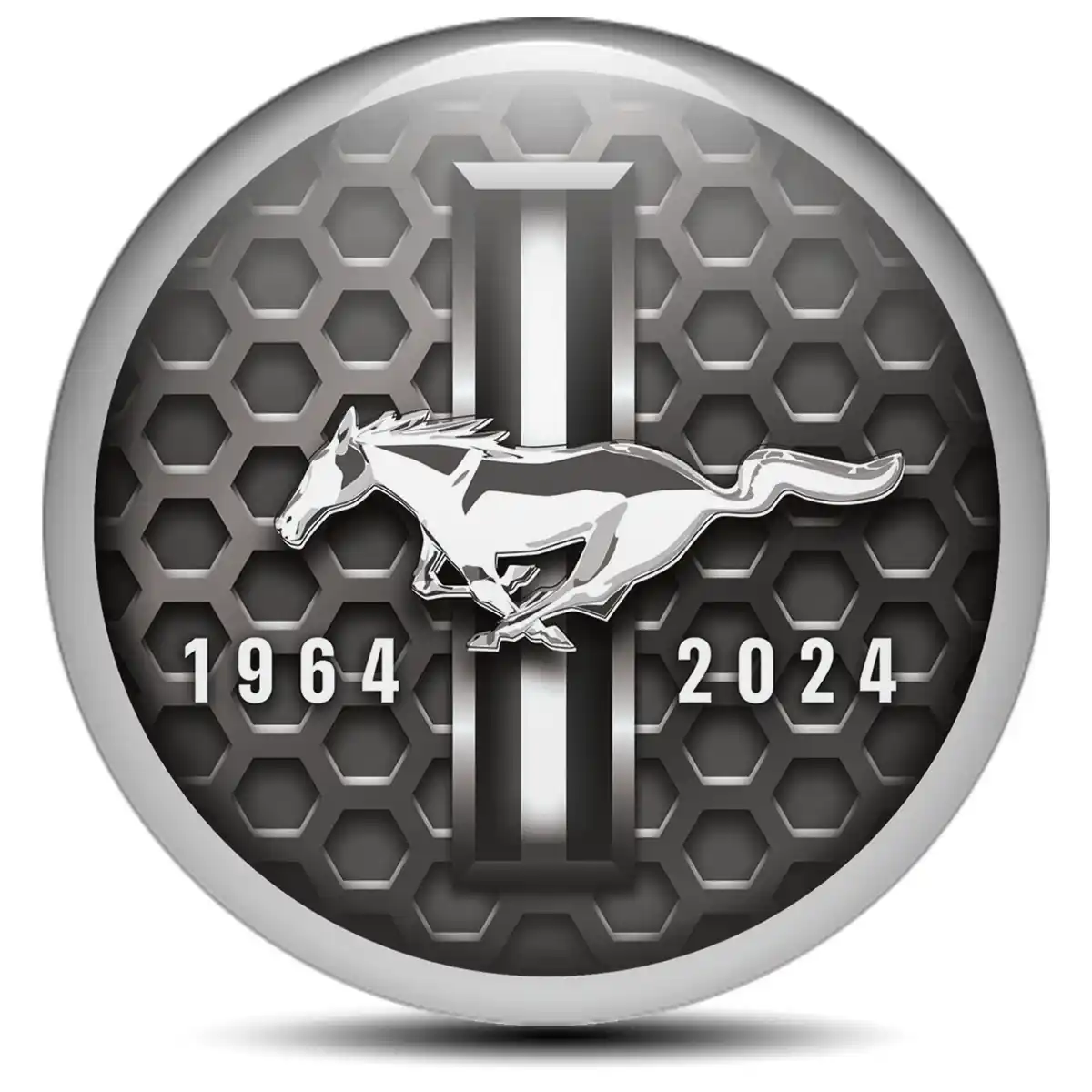 Ford Mustang Logo Silicone Emblem Self-Adhesive Premium Quality