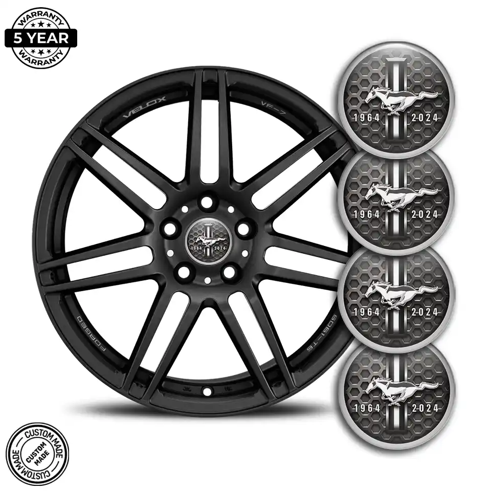 Ford Mustang Logo Silicone Emblem Self-Adhesive Premium Quality