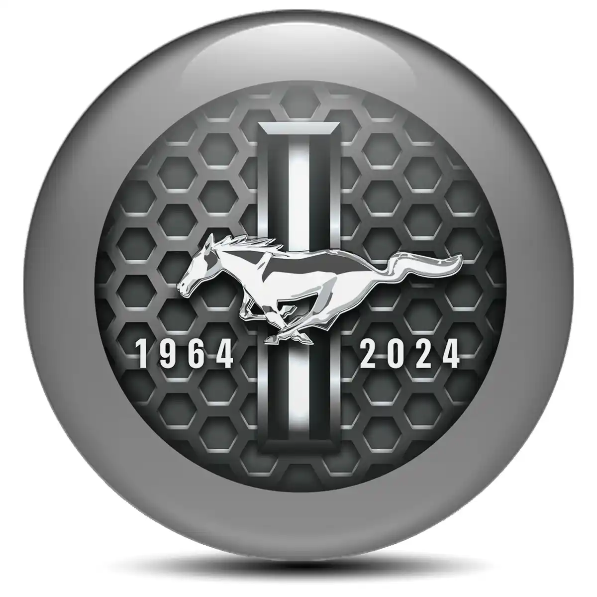 Ford Mustang Logo Silicone Emblem Self-Adhesive Stylish Design