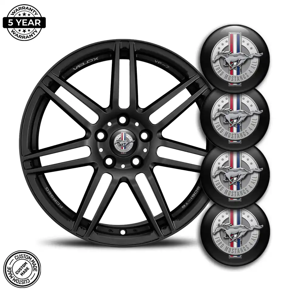 Ford Mustang Logo Silicone Sticker Premium Edition