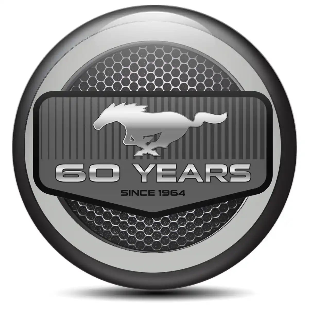 Ford Mustang Logo Silicone Sticker Premium Quality