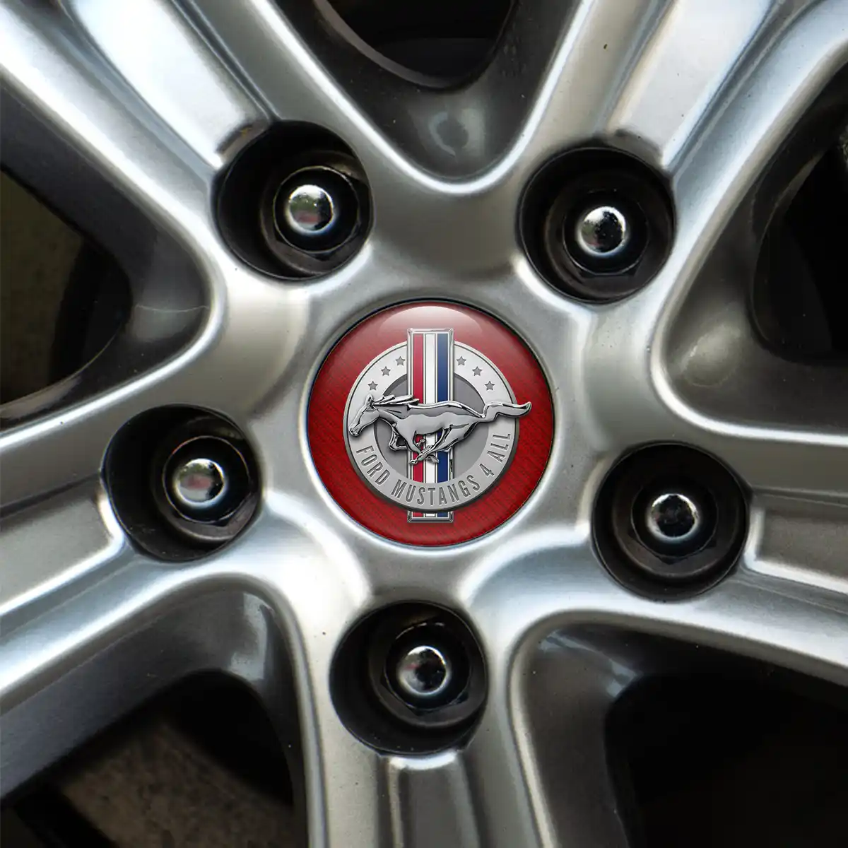 Ford Mustang Logo Silicone Sticker Self-Adhesive High Quality