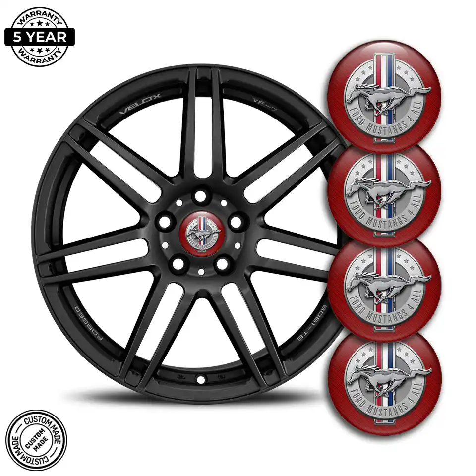 Ford Mustang Logo Silicone Sticker Self-Adhesive High Quality