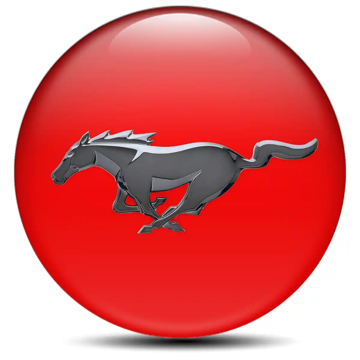 Ford Mustang Logo Silicone Sticker Self-Adhesive Stylish Design