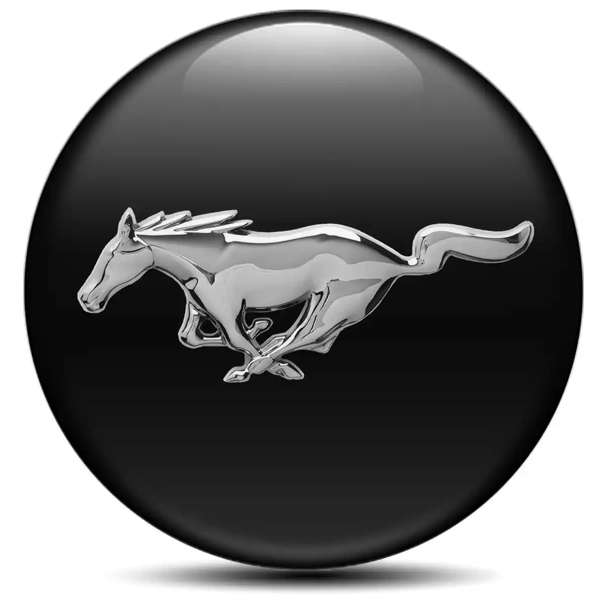 Ford Mustang Logo Silicone Sticker Stylish Design