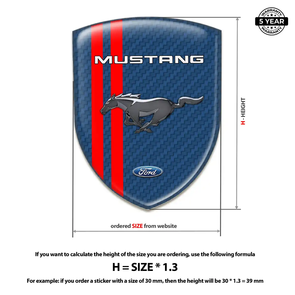 Ford Mustang Logo Sticker Sleek Style
