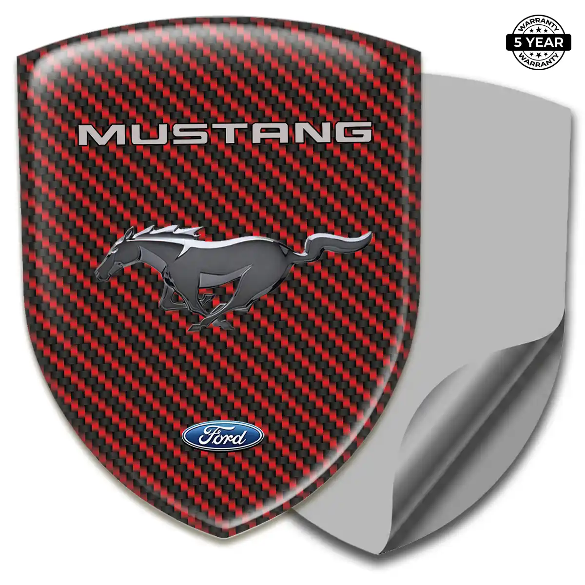 Ford Mustang Resin Badge Sticker Sleek Style